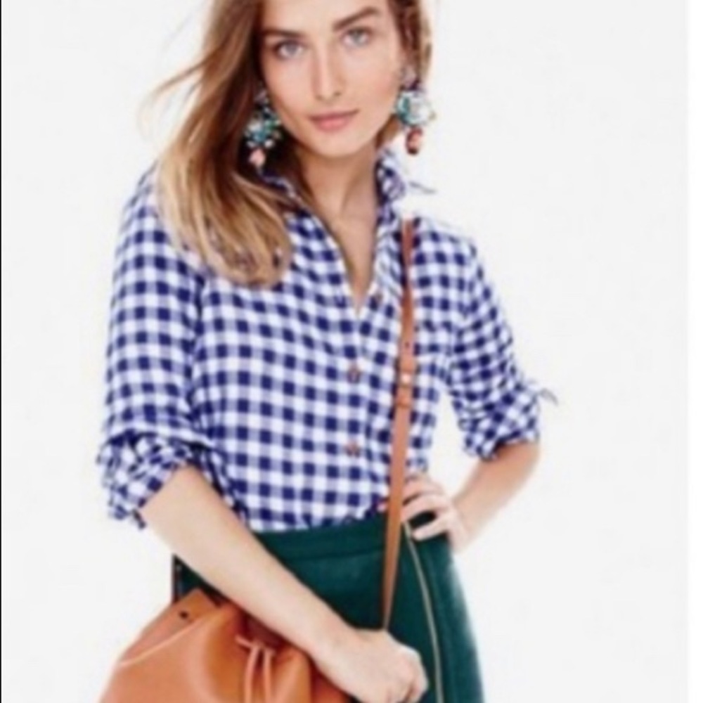 COPY - 💟J CREW blue and white button down shirt…